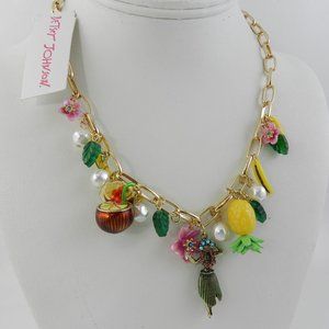 Betsey Johnson Island Charm Collar Necklace